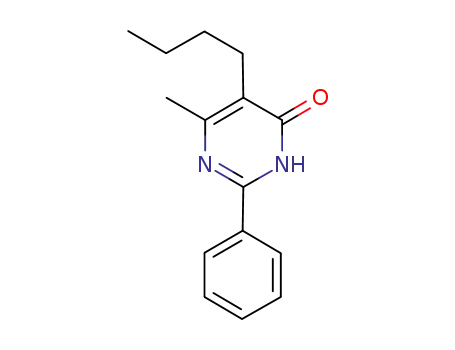 Molecular Structure of 61442-47-5 (4(1H)-Pyrimidinone, 5-butyl-6-methyl-2-phenyl-)
