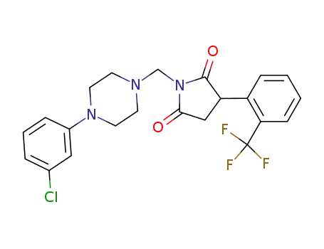 N-[{4-(3-chlorophenyl)-piperazin-1-yl}-methyl]-3-(2-trifluoromethylphenyl)-pyrrolidine-2,5-dione