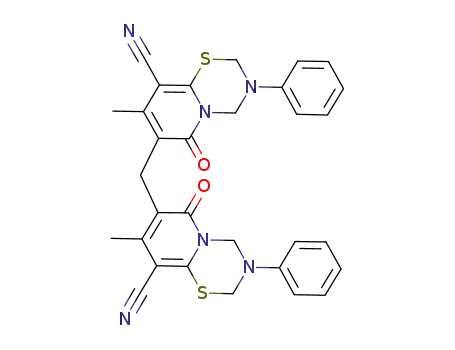 bis(9-cyano-8-methyl-6-oxo-3-phenyl-3,4-dihydro-2H,6H-pyrido[2,1-b][1,3,5]thiadiazin-7-yl)methane