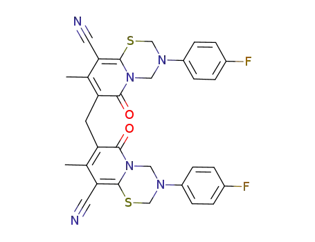bis{9-cyano-3-(4-fluorophenyl)-8-methyl-6-oxo-3,4-dihydro-2H,6H-pyrido[2,1-b][1,3,5]thiadiazin-7-yl}methane
