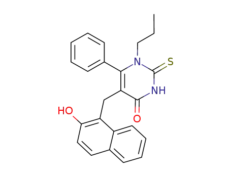 6-phenyl-5-[2''-hydroxynaphthyl-(1'')-methyl]-1-propyl-2-thioxo-2,3-dihydro-1H-pyrimidin-4-one