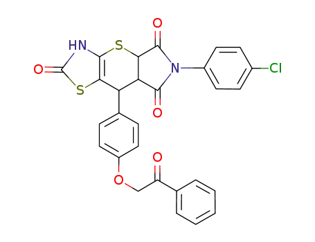 7-[4-(benzoylmethoxy)phenyl]-N-(4-chlorophenyl)-5,6-dihydrothiopyrano[2,3-d]thiazolidin-2-oxo-5,6-dicarboximide