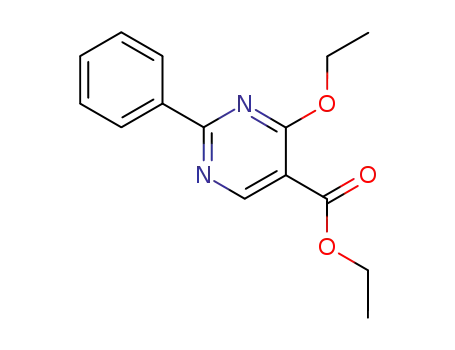 Molecular Structure of 122773-99-3 (ETHYL 4-ETHOXY-2-PHENYL-5-PYRIMIDINECARBOXYLATE)