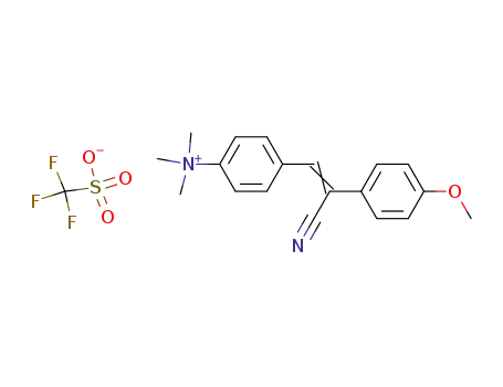 Trifluoro-methanesulfonate{4-[(Z)-2-cyano-2-(4-methoxy-phenyl)-vinyl]-phenyl}-trimethyl-ammonium;
