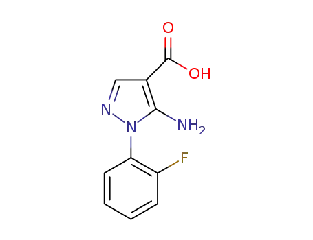 Molecular Structure of 618091-61-5 (5-AMINO-1-(2-FLUOROPHENYL)-1H-PYRAZOLE-4-CARBOXYLIC ACID)