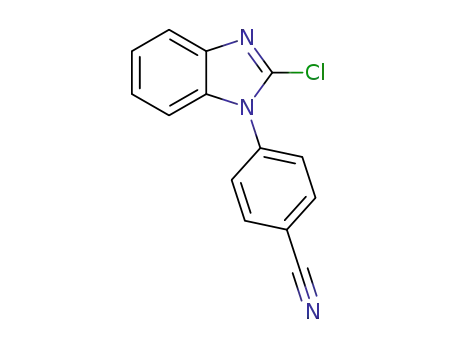Molecular Structure of 875004-75-4 (Benzonitrile, 4-(2-chloro-1H-benzimidazol-1-yl)-)