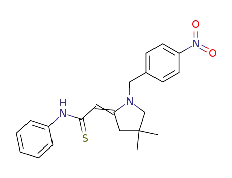 2-(N-p-Nitrobenzyl-4,4-dimethyl-pyrrolidin-2-yliden)-thioessigsaeurephenylamid