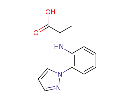 Molecular Structure of 78786-58-0 (α-Anilino-<o-(1-pyrazolyl)>propionic acid)