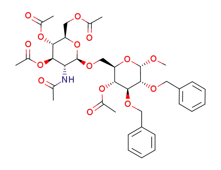 methyl 6-O-(2-acetamido-3,4,6-tri-O-acetyl-2-deoxy-β-D-glucopyranosyl)-4-O-acetyl-2,3-di-O-benzyl-α-D-glucopyranoside