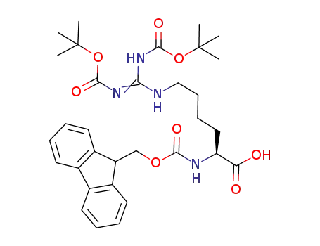Molecular Structure of 158478-81-0 (Fmoc-HomoArg(Boc)2-OH)