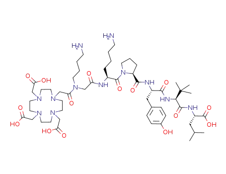 DOTA-NLys<sup>(8)</sup>-Lys<sup>(9)</sup>-Pro<sup>(10)</sup>-Tyr<sup>(11)</sup>-Tle<sup>(12)</sup>-Leu<sup>(13)</sup>