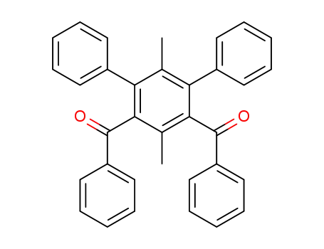 Molecular Structure of 80948-43-2 (Methanone, (2',5'-dimethyl[1,1':3',1''-terphenyl]-4',6'-diyl)bis[phenyl-)