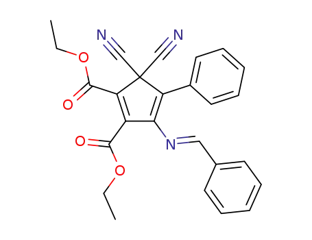 diethyl 5,5-dicyano-4-phenyl-3-{[(E)-phenylmethylidene]amino}cyclopenta-1,3-diene-1,2-dicarboxylate