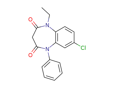 Molecular Structure of 22316-25-2 (7-chloro-1-ethyl-5-phenyl-1H-1,5-benzodiazepine-2,4(3H,5H)-dione)
