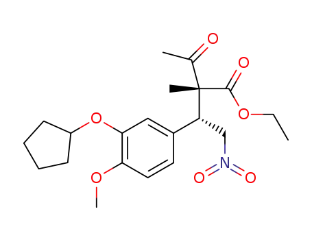 (2R,3R)-ethyl 2-acetyl-3-[3-(cyclopentyloxy)-4-methoxyphenyl]-2-methyl-4-nitrobutanoate