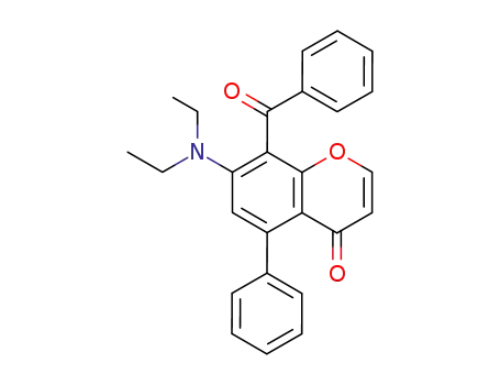 8-Benzoyl-7-diethylamino-5-phenyl-4H-benzo<b>pyran-4-on