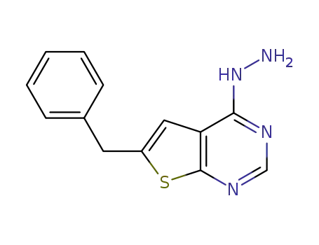 Thieno[2,3-d]pyrimidin-4(1H)-one, 6-(phenylmethyl)-, hydrazone