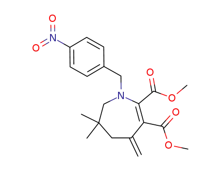 Molecular Structure of 80037-46-3 (dimethyl 6,6-dimethyl-4-methylidene-1-(4-nitrobenzyl)-4,5,6,7-tetrahydro-1H-azepine-2,3-dicarboxylate)