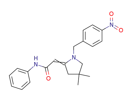 2-(N-p-Nitrobenzyl-4,4-dimethyl-pyrrolidin-2-yliden)-essigsaeurephenylamid