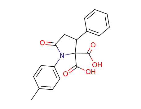 5-Oxo-3-phenyl-1-p-tolyl-pyrrolidine-2,2-dicarboxylic acid