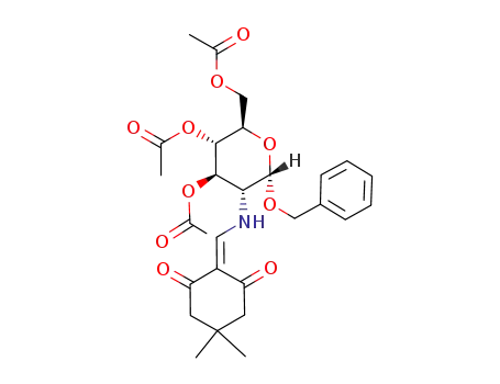Acetic acid (2R,3S,4R,5R,6S)-3-acetoxy-2-acetoxymethyl-6-benzyloxy-5-[(4,4-dimethyl-2,6-dioxo-cyclohexylidenemethyl)-amino]-tetrahydro-pyran-4-yl ester