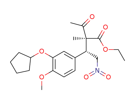 (2S,3R)-ethyl 2-acetyl-3-[3-(cyclopentyloxy)-4-methoxyphenyl]-2-methyl-4-nitrobutanoate