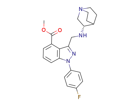 (S)-methyl 1-(4-fluorophenyl)-3-[(quinuclidin-3-ylamino)methyl]-1H-indazole-4-carboxylate