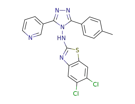 3-(3-pyridyl)-5-(4-methylphenyl)-4-(N-(5,6-dichloro-1,3-benzothiazol-2-yl)amino)-4H-1,2,4-triazole