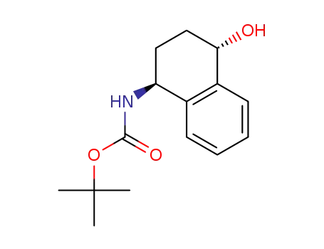 Molecular Structure of 1351997-30-2 (((1S,4S)-4-hydroxy-1,2,3,4-tetrahydro-naphthalen-1-yl)-carbamic acid tert-butyl ester)