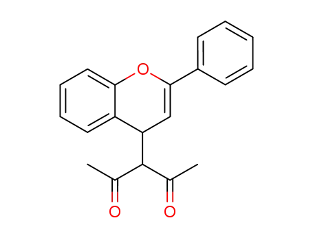 Molecular Structure of 109649-65-2 (3-(2-phenyl-4H-chromen-4-yl)pentane-2,4-dione)