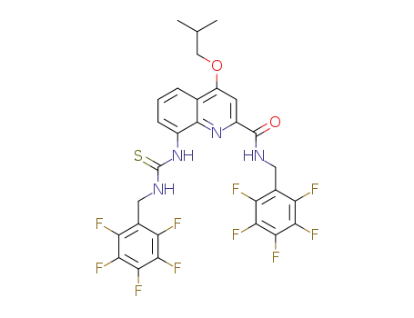 4-isobutoxy-N-(pentafluorobenzyl)-8-(pentafluorobenzylthioureido)-quinoline-2-carboxamide