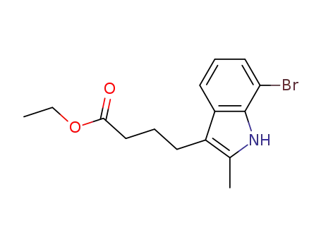 Molecular Structure of 1232860-64-8 (ethyl 4-(7-bromo-2-methyl-1H-indol-3-yl)butanoate)