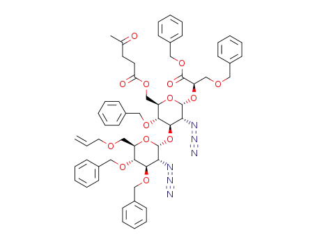 6-O-allyl-2-azido-3,4-di-O-benzyl-2-deoxy-α-D-glucopyranosyl-(1→3)-2-azido-4-O-benzyl-2-deoxy-6-O-levulinoyl-α-D-glucopyranosyl-(1→2)-benzyl (2R)-3-benzyloxypropanoate