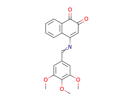 Molecular Structure of 1386994-20-2 (4-(3,4,5-trimethoxybenzylideneamino)naphthalene-1,2-dione)