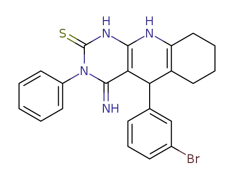 5-(3-bromophenyl)-3,4,5,6,7,8,9,10-octahydro-4-imino-3-phenylpyrimido[4,5-b]quinoline-2(1H)-thione
