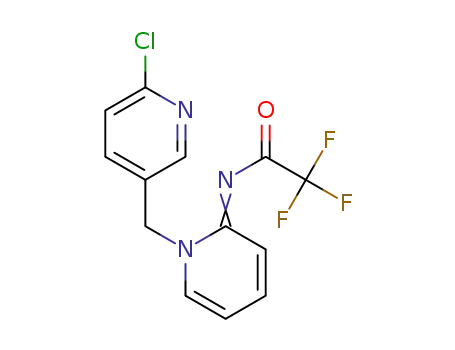 Molecular Structure of 1363400-41-2 (N-[1-[(6-chloro-3-pyridinyl)methyl]-2(1H)-pyridinylidene]-2,2,2-trifluoro-acetamide)