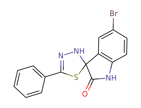 5-bromo-5'-phenyl-1,2',3,3'-tetrahydrospiro[2H-indole-3,2'-(1,3,4)-thiadiazole]-2-one