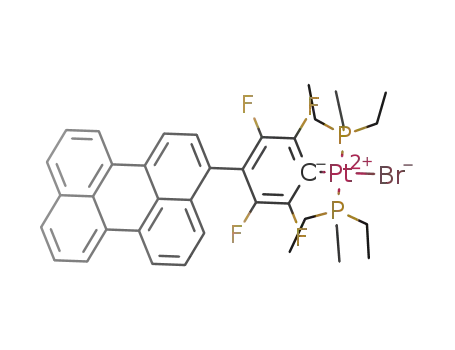 trans-[Pd((3-perylenyl)C<sub>6</sub>F<sub>4</sub>)(PEt<sub>3</sub>)2Br]