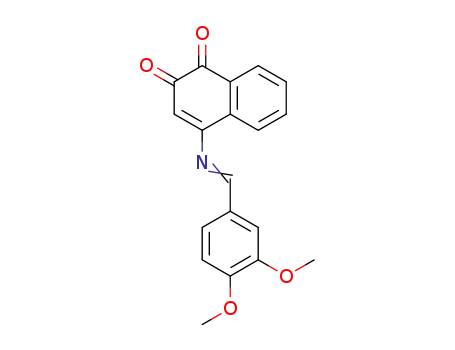 Molecular Structure of 1386994-21-3 (4-(3,4-dimethoxybenzylideneamino)naphthalene-1,2-dione)