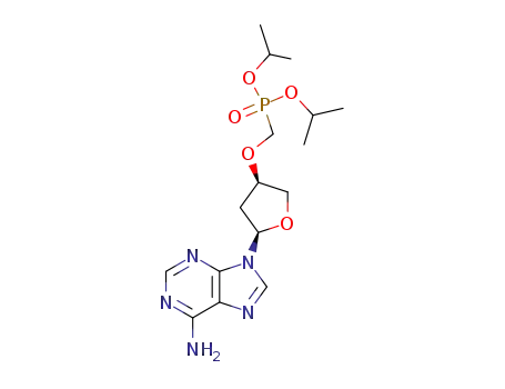 Molecular Structure of 849778-85-4 (Phosphonic acid,
[[[(3R,5R)-5-(6-amino-9H-purin-9-yl)tetrahydro-3-furanyl]oxy]methyl]-,
bis(1-methylethyl) ester)