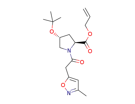 Molecular Structure of 1448189-31-8 ((2S,4R)-allyl 4-(tert-butoxy)-1-(2-(3-methylisoxazol-5-yl)acetyl)pyrrolidine-2-carboxylate)