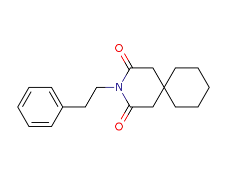Molecular Structure of 1228-23-5 (3-(2-phenylethyl)-3-azaspiro[5.5]undecane-2,4-dione)
