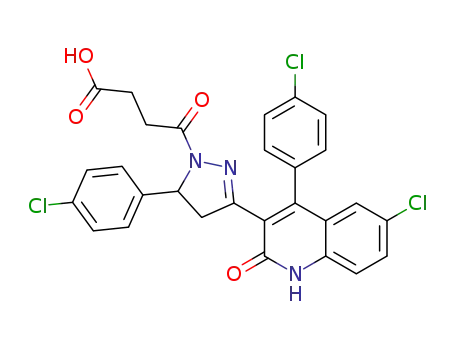 4-{3-[6-chloro-4-(4-chlorophenyl)-2-oxo-1,2-dihydroquinolin-3-yl]-5-(4-chlorophenyl)-4,5-dihydro-1H-pyrazol-1-yl}-4-oxobutanoic acid