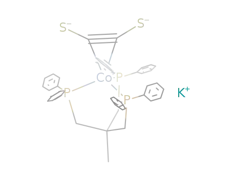 K[Co(I)(1,1,1-tris(diphenylphosphinomethyl)ethane)(η2-acetylenedithiolate)]