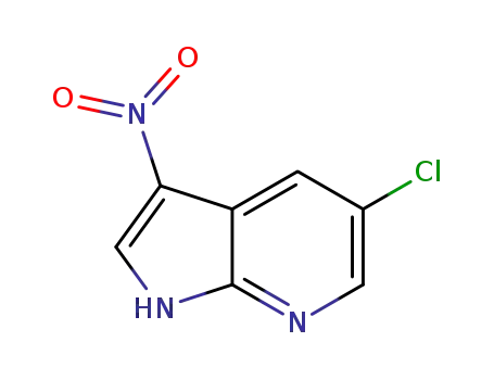 Molecular Structure of 1033463-33-0 (5-Chloro-3-nitro-7-azaindole)