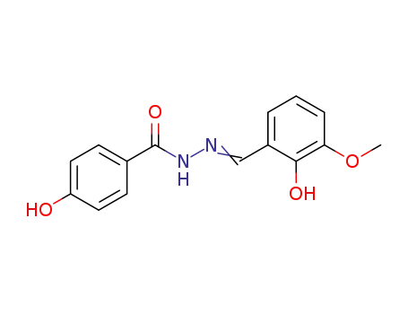 Molecular Structure of 1370363-81-7 (4-hydroxy-N'-(2-hydroxy-3-methoxybenzylidene)benzohydrazide)