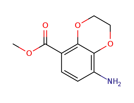 Molecular Structure of 158504-37-1 (1,4-Benzodioxin-5-carboxylicacid,8-amino-2,3-dihydro-,methylester(9CI))