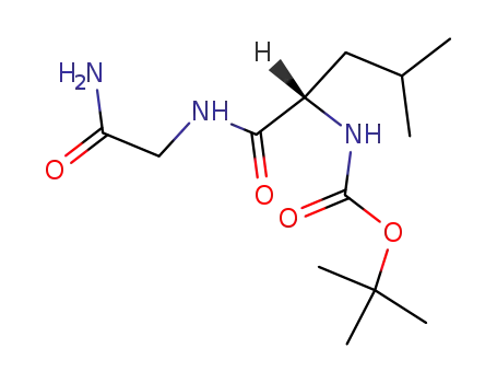 Molecular Structure of 89226-19-7 (Glycinamide, N-[(1,1-dimethylethoxy)carbonyl]-L-leucyl-)