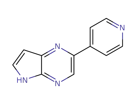Molecular Structure of 1604036-45-4 (2-(pyridin-4-yl)-5H-pyrrolo[2,3-b]pyrazine)