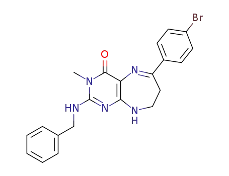2-(benzylamino)-6-(4-bromophenyl)-8,9-dihydro-3-methyl-3Hpyrimido[4,5-b][1,4]diazepin-4(7H)-one